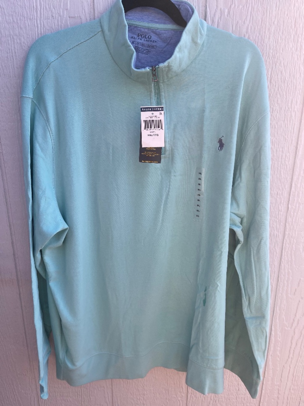Polo Ralph Lauren 2XL pullover quarter zip Green New
